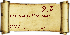 Prikopa Pénelopé névjegykártya